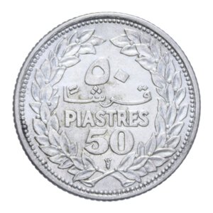 reverse: LIBANO 50 PIASTRE 1952 AG. 4,93 GR. qSPL