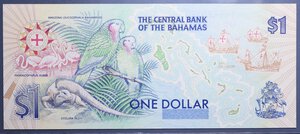 obverse: BAHAMAS 1 DOLLAR 1992 COLUMBUS FDS