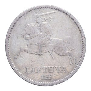 obverse: LITUANIA 10 LITU 1936 AG. 17,96 GR. BB+
