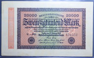 reverse: GERMANIA 20000 MARK 1923 BB+/BB-SPL