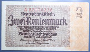 reverse: GERMANIA 2 MARK 1937 BB