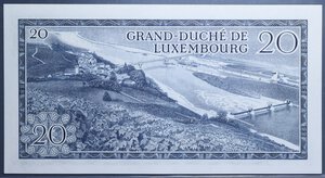 obverse: LUSSEMBURGO 20 FRANCS 1966 FDS