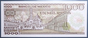 obverse: MESSICO 1000 PESOS 1985 FDS