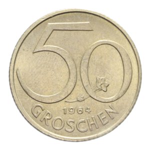 reverse: AUSTRIA 50 GROSHEN 1964 BA. 3,04 GR. SPL-FDC