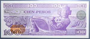 obverse: MESSICO 100 PESOS 1981 FDS