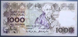 reverse: PORTOGALLO 1000 ESCUDOS 1993 qFDS