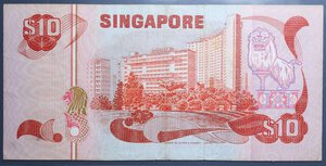 obverse: SINGAPORE 10 DOLLARI 1976-1980 BB/BB+