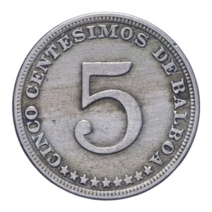 reverse: PANAMA 5 CENT. 1929 NC NI. 5,02 GR. BB+