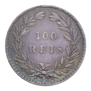 reverse: PORTOGALLO PEDRO V 100 REIS 1861 AG. 2,5 GR. qSPL