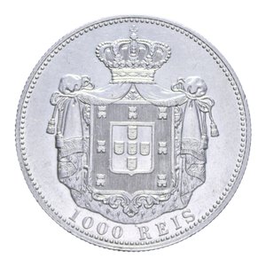 reverse: PORTOGALLO CARLOS I 1000 REIS 1899 AG. 25,04 GR. BB+/BB-SPL