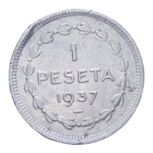 reverse: SPAGNA 1 PESETA 1937 NC NI. 4,08 GR. BB