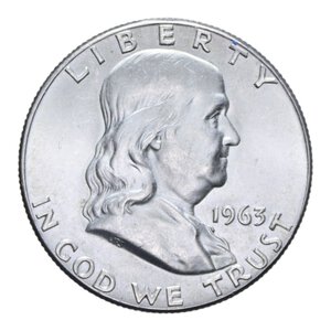 obverse: USA HALF DOLLAR 1963 FRANKLIN AG. 12,65 GR. FDC