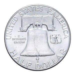 reverse: USA HALF DOLLAR 1963 FRANKLIN AG. 12,65 GR. FDC