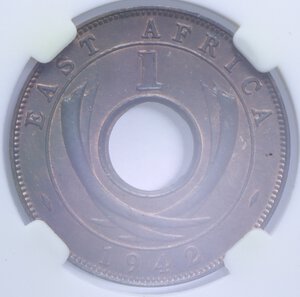 reverse: AFRICA EAST GIORGIO VI 1 CENT. 1942 CU. 2 GR. MS63 (CLASSICAL COIN GRADING AA786835)