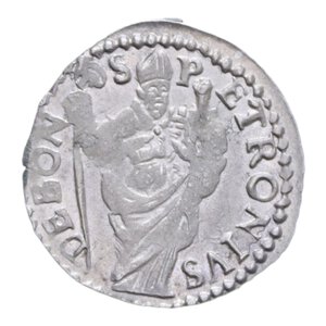 reverse: BOLOGNA INNOCENZO XI (1676-1689) DOPPIO BOLOGNINO AG. 1,55 GR. SPL