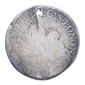 reverse: BOLOGNA PIO VI (1775-1799) MEZZA LIRA DA 10 BAIOCCHI 1785 MIR 2835/4 RRRR AG. 2,39 GR. MB+/MB (FORO)