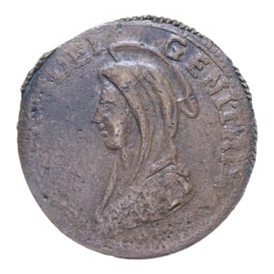 obverse: CIVITAVECCHIA PIO VI (1775-1799) 5 BAIOCCHI 1797 MADONNINA CU. 11,47 GR. BB