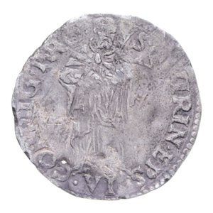 reverse: CORREGGIO ANONIME (1569-1580) GIULIO DA 6 SOLDI VAR. R/QVIRIN… R AG. 2,53 GR. MB-BB