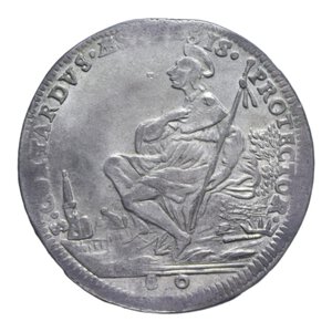 reverse: MODENA RINALDO D ESTE (1655-1737) MEZZO DUCATO 80 SOLDI 1731 AG. 11,42 GR. SPL+
