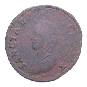 obverse: MONTALTO PIO VI (1775-1799) 5 BAIOCCHI 1797 MADONNINA R CU. 12,85 GR. MB+