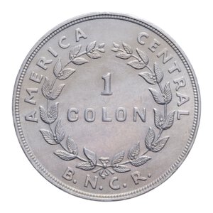 reverse: COSTA RICA 1 COLON 1937 NI. 9,92 GR. SPL-FDC