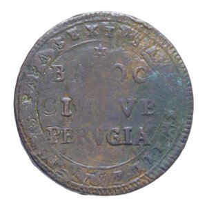 reverse: PERUGIA PIO VI (1775-1799) 5 BAIOCCHI 1797 MADONNINA CU. 16 GR. qBB