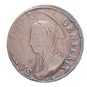 obverse: PERUGIA PIO VI (1775-1799) 5 BAIOCCHI 1797 MADONNINA CU. 17,57 GR. qBB