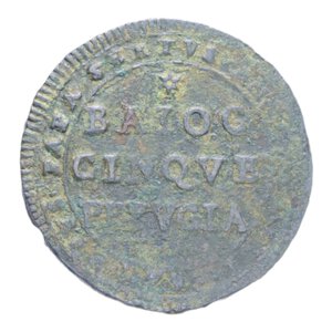 reverse: PERUGIA PIO VI (1775-1799) 5 BAIOCCHI 1797 MADONNINA CU. 13,22 GR. qBB