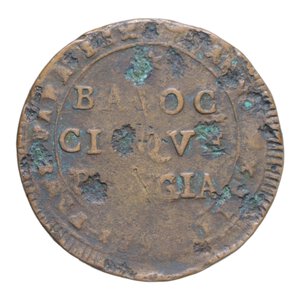 reverse: PERUGIA PIO VI (1775-1799) 5 BAIOCCHI 1797 MADONNINA CU. 15,68 GR. MB-BB