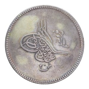 reverse: EGITTO ABDUL AZIZ 20 QIRCH 1861 AH 1277 AG. 27,50 GR. BB