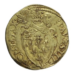 obverse: ROMA PAOLO III (1534-1549) SCUDO D ORO AU. 3,26 GR. MIR. 868/11 BB 