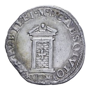 reverse: ROMA CLEMENTE VIII (1592-1605) TESTONE DEL GIUBILEO AG. 9,38 GR. BB
