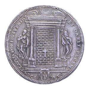 reverse: ROMA CLEMENTE X (1670-1676) PIASTRA 1675 GIUBILEO AG. 31,16 GR. BB+ (COLPETTI AL BORDO)