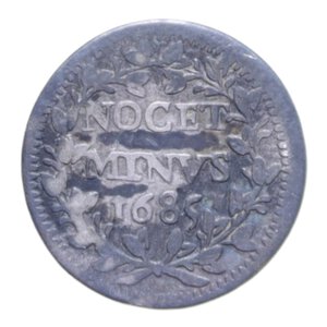 reverse: ROMA INNOCENZO XI (1676-1689) MEZZO GROSSO 1685 AG. 0,73 GR. BB