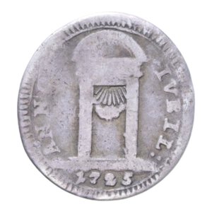 reverse: ROMA BENEDETTO XIII (1724-1730) MEZZO GROSSO 1725 GIUBILEO AG. 0,54 GR. MB-BB