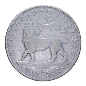 reverse: ETIOPIA MENELIK II 1/2 BIRR 1889-1913 AG. 13,88 GR. BB
