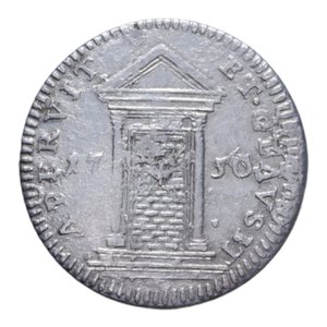 reverse: ROMA BENEDETTO XIV (1740-1758) GROSSO 1750 GIUBILEO AG. 1,20 GR. BB+/BB