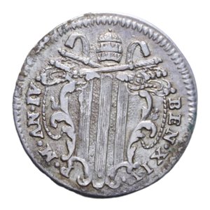 obverse: ROMA BENEDETTO XIV (1740-1758) GROSSO A. IV AG. 1,17 GR. BB+