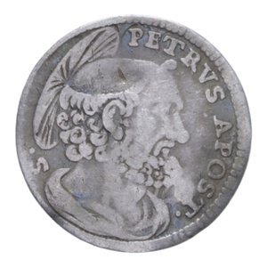 reverse: ROMA BENEDETTO XIV (1740-1758) GROSSO SAN PIETRO A. VII AG. 1,13 GR. qBB