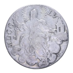 reverse: ROMA BENEDETTO XIV (1740-1758) DOPPIO GIULIO 1755 A. XVI AG. 4,74 GR. qBB