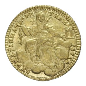ROMA CLEMENTE XIII (1758-1769) MEZZO ZECCHINO 1758 RR AU. 1,71 GR. MIR. 2705/1 qSPL/BB-SPL