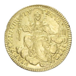 reverse: ROMA CLEMENTE XIV (1769-1774) ZECCHINO 1772 RR AU. 3,42 GR. MIR. 2735/5 SPL (COLPO)