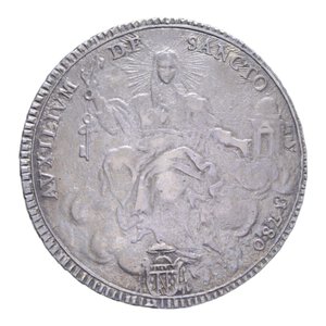 reverse: ROMA PIO VI (1775-1799) SCUDO 1780 AN. VI AG. 26,51 GR. SPL+