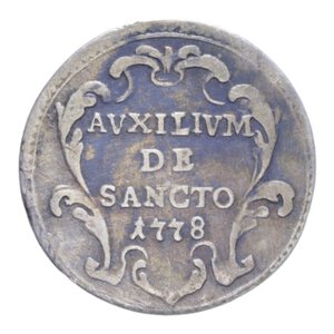 reverse: ROMA PIO VI (1775-1799) GROSSO 1778 A. IV AG. 1,14 GR. BB