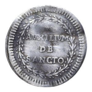 reverse: ROMA PIO VI (1775-1799) GROSSO  A. XIII AVXILIVM DE SANCTO AG. 1,20 GR. qBB (TONDELLO DEFORMATO)