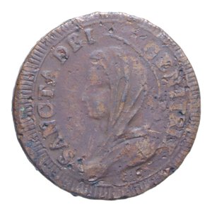 obverse: ROMA PIO VI (1775-1799) 5 BAIOCCHI 1797 MADONNINA CU. 16,99 GR. qBB