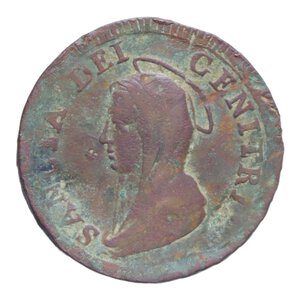 obverse: ROMA PIO VI (1775-1799) 5 BAIOCCHI 1797 MADONNINA CU. 13,75 GR. qBB
