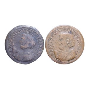 obverse: ROMA PIO VI (1775-1799) DUE BAIOCCHI E MEZZO 1796 SAMPIETRINO LOTTO 2 MONETE CU. VARIE CONSERVAZIONI