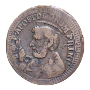 obverse: ROMA PIO VI (1775-1799) DUE BAIOCCHI E MEZZO 1797 SAMPIETRINO CU. 11,39 GR. BB