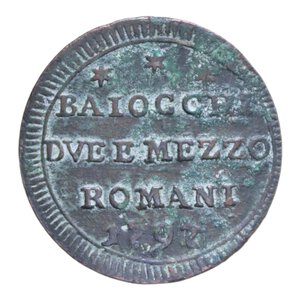 reverse: ROMA PIO VI (1775-1799) DUE BAIOCCHI E MEZZO 1797 SAMPIETRINO CU. 14,89 GR. BB